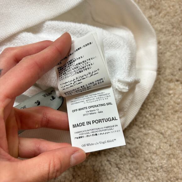 Off-White Main Label Virgil Abloh Stencil Arrows Logo Print Hoodie XL - Picture 10 of 12